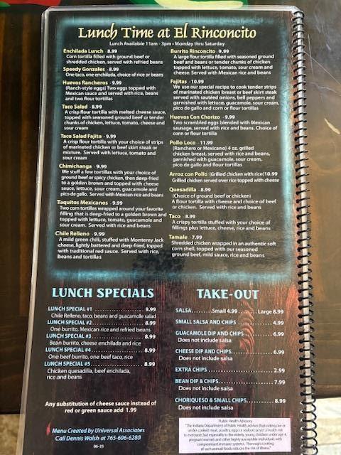 El Rinconcito Menu image 4